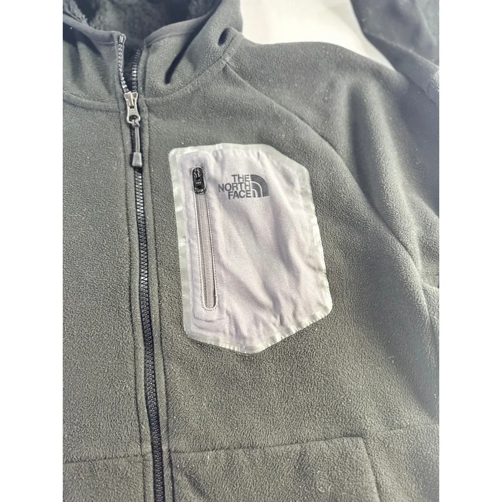 The North Face Mens‎ Black Sherpa Lined Full Zip Fleece Hoodie Jacket Size M